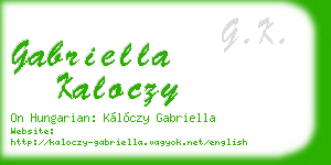 gabriella kaloczy business card