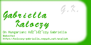 gabriella kaloczy business card